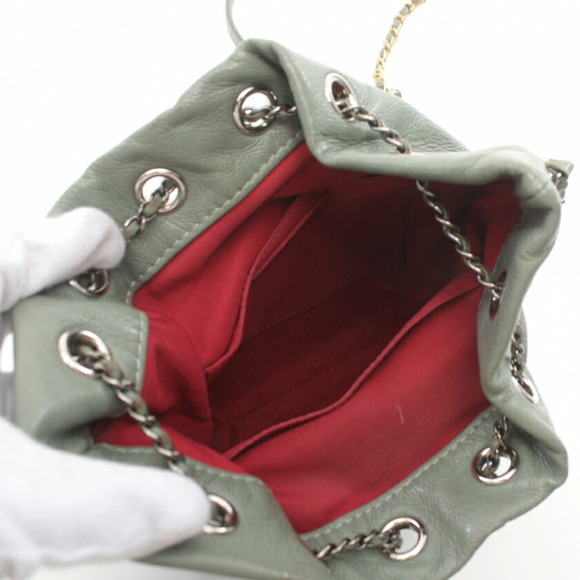 CHANEL Gabriel chain Shoulder Bag green leather combination - Picture 3 of 8